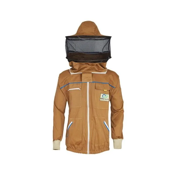 Bluza pszczelarska premium brctech z kapeluszem rozpinana