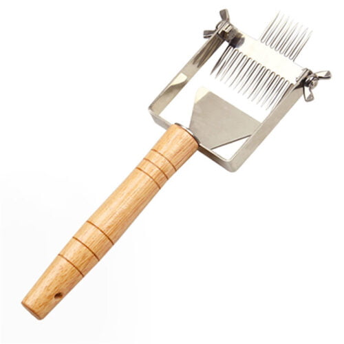 Odsklepiacz widelcowy uchwyt drewniany, regulowany nowego typu 17 igieł