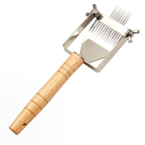 Odsklepiacz widelcowy uchwyt drewniany, regulowany nowego typu 17 igieł