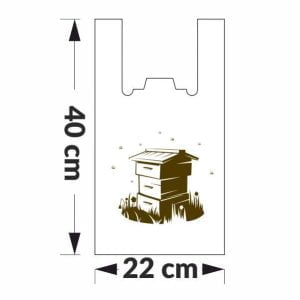 torebka foliowa z motywem pszczelarskim / ul