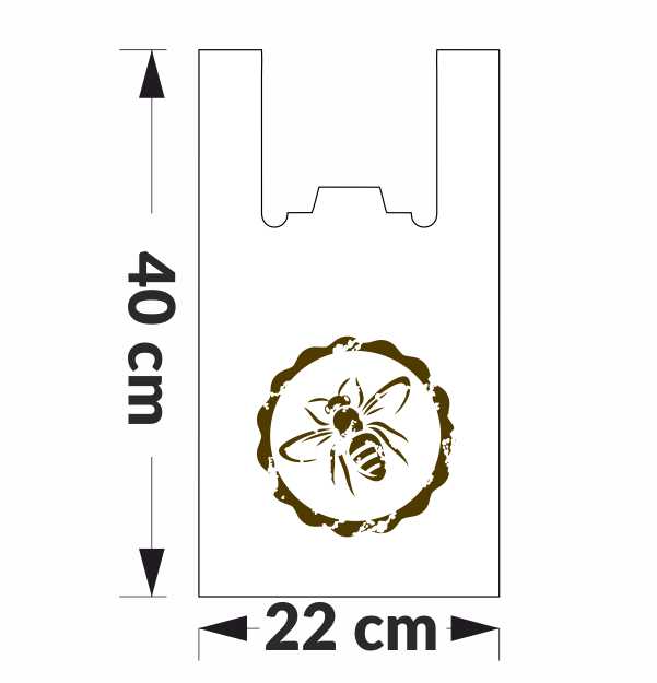 torebka foliowa z motywem pszczelarskim