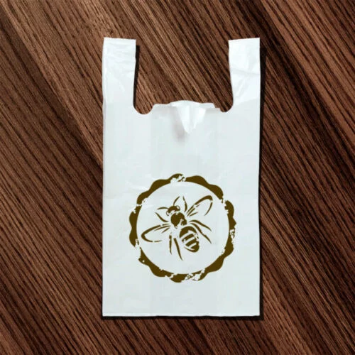 Torba reklamowa koszulka, cienka 200szt – PSZCZOŁA
