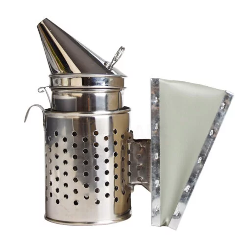 Podkurzacz nierdzewny, skóra, z chłodnicą i hakiem